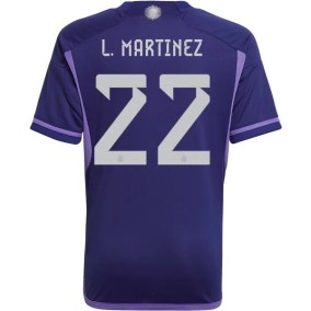 Seconda Maglia Argentina Mondiali 2022 Lautaro Martínez 22